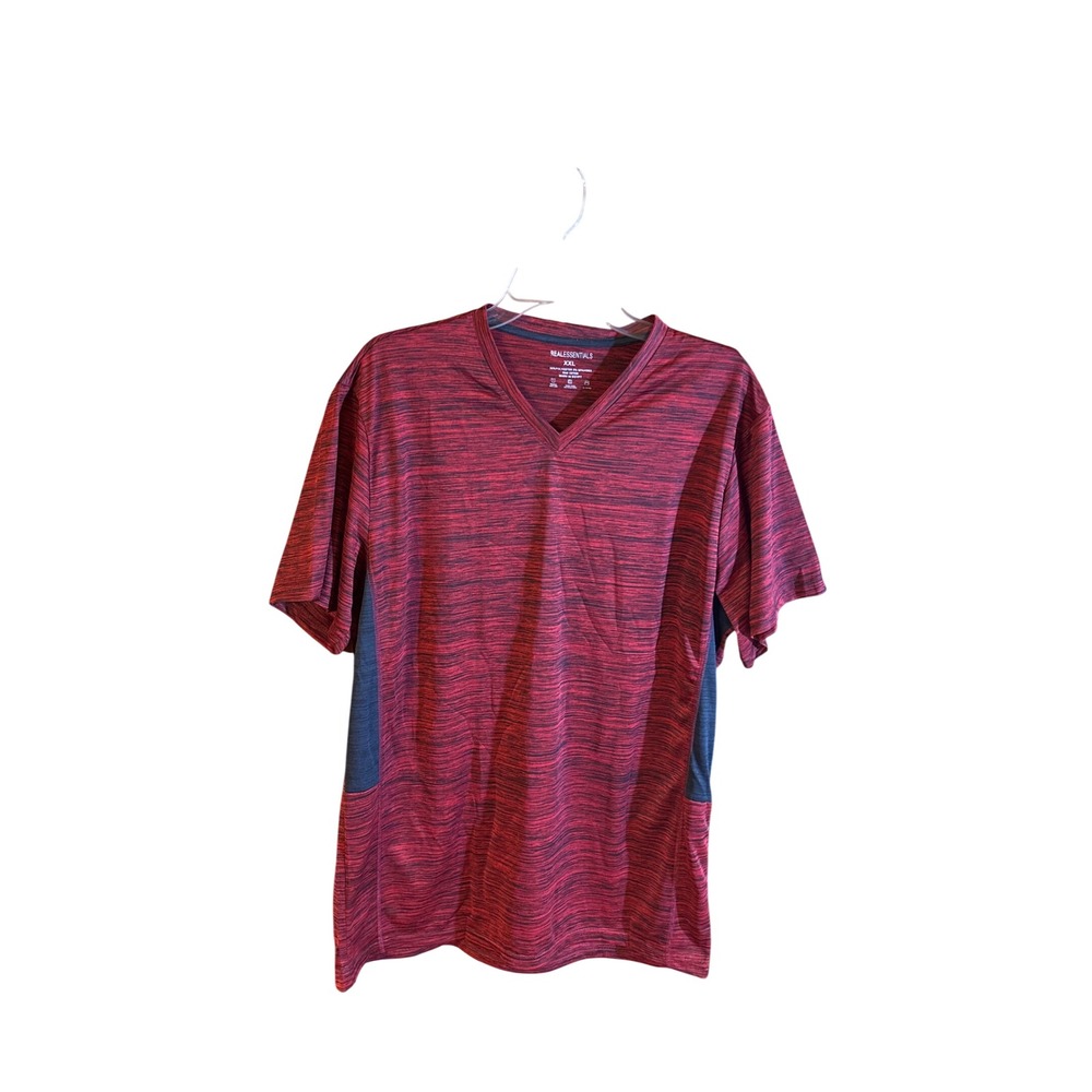 Real Essentials Mens 5-Pack V-Neck Active T-Shirts XXL Heathered Space Dye Multi - Picture 8 of 8